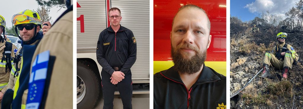 Neljän henkilön kuvat vierekkäin.