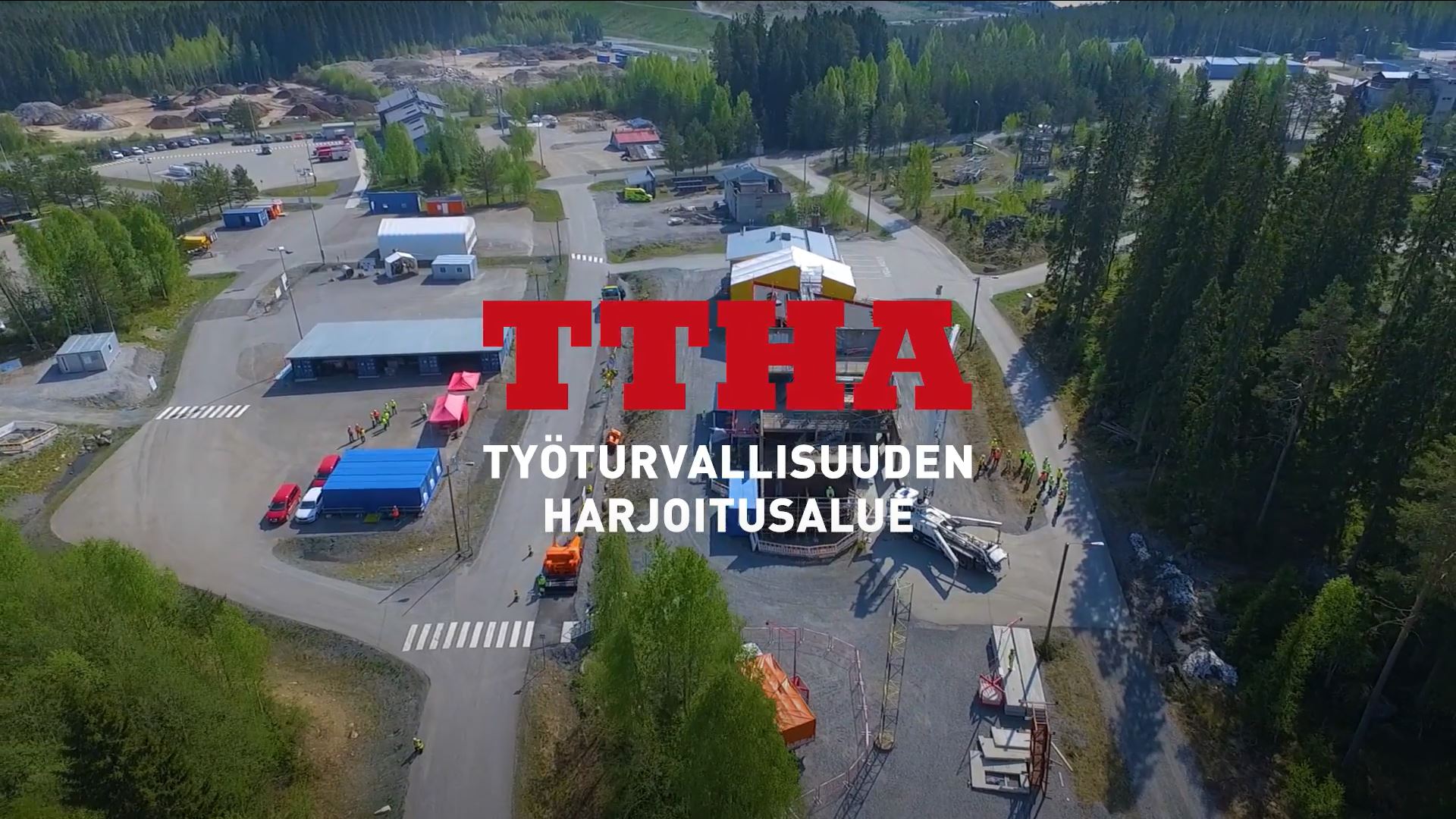 Ilmakuva Työturvallisuuden harjoitusalueesta.