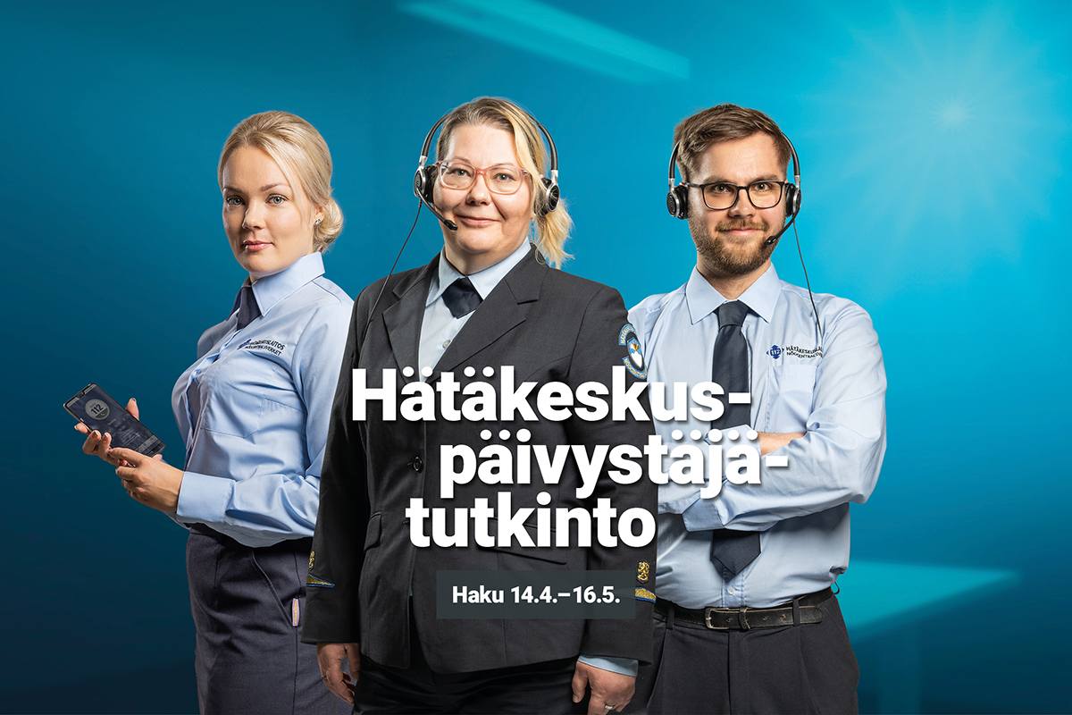 Haku hätäkeskuspäiväivystäjätutkintoon 14.4.-16.5.2025