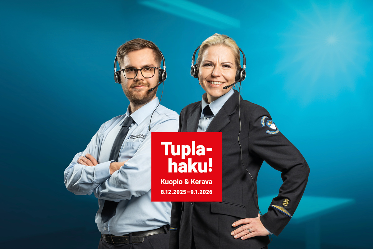 Tuplahaku hätäkeskuspäivystäjätutkintoon, haku Kuopio ja Kerava 8.12.2025-9.1.2026.