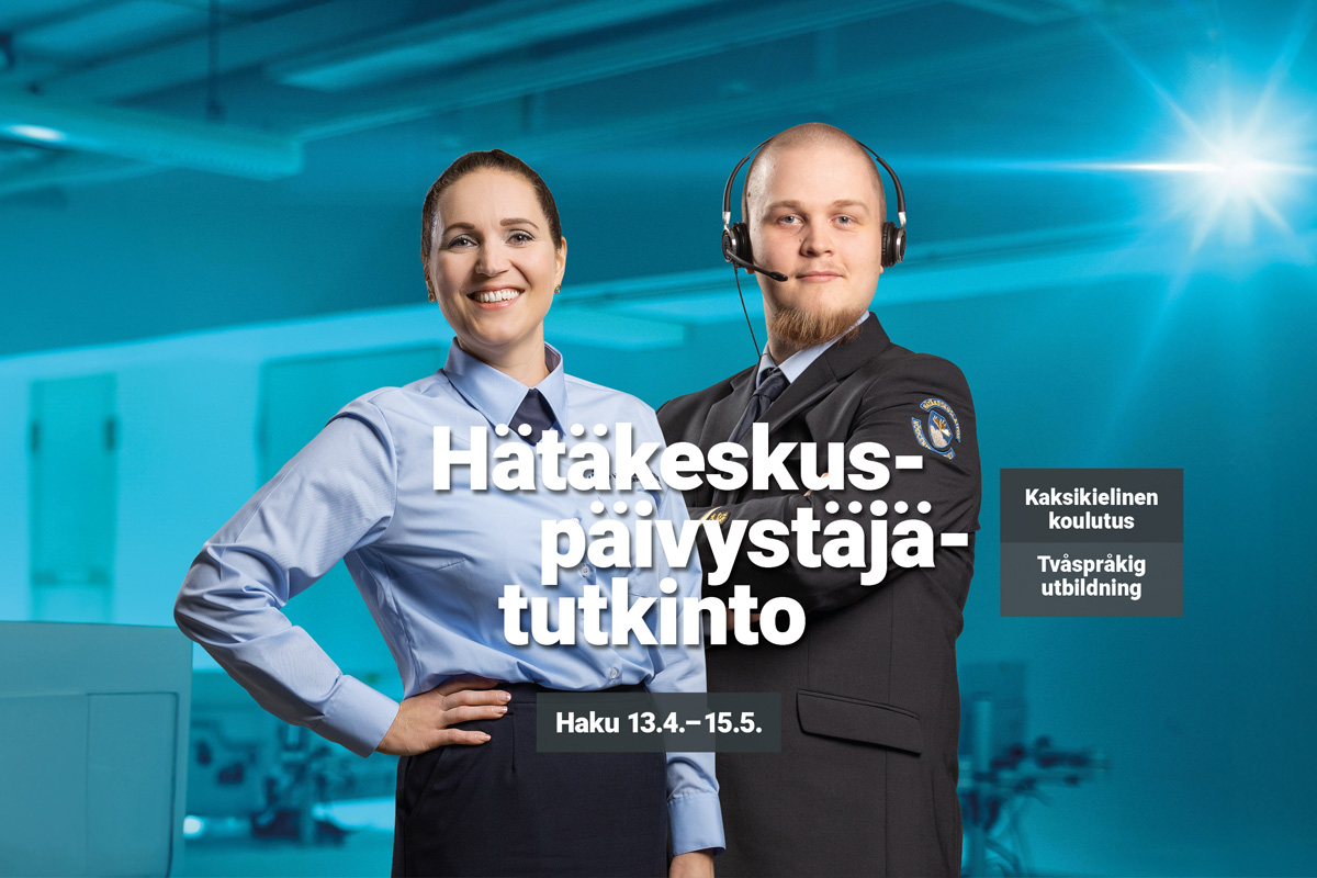 Haku kaksikieliseen hätäkeskuspäivystäjätutkintoon.