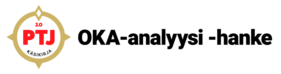 PTJ 2.0 ja OKA-analyysi -hankkeen logo.