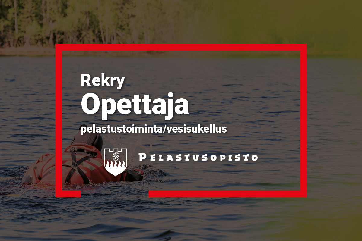 Rekry, opettaja, pelastustoiminta /vesisukellus (kuvituskuva)