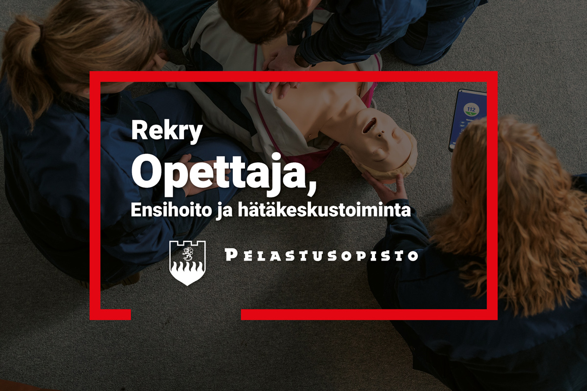 Rekry, ensihoidon ja hätäkeskustoiminnan opettaja (kuvituskuva).