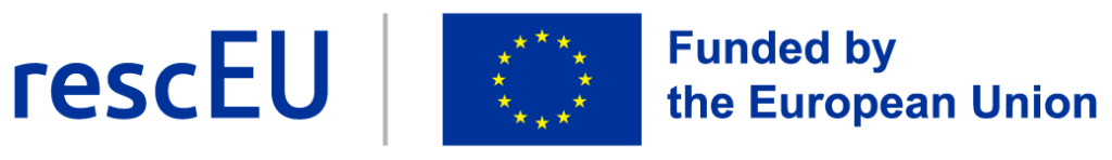 Logo: rescEU, Funded by the European Union.